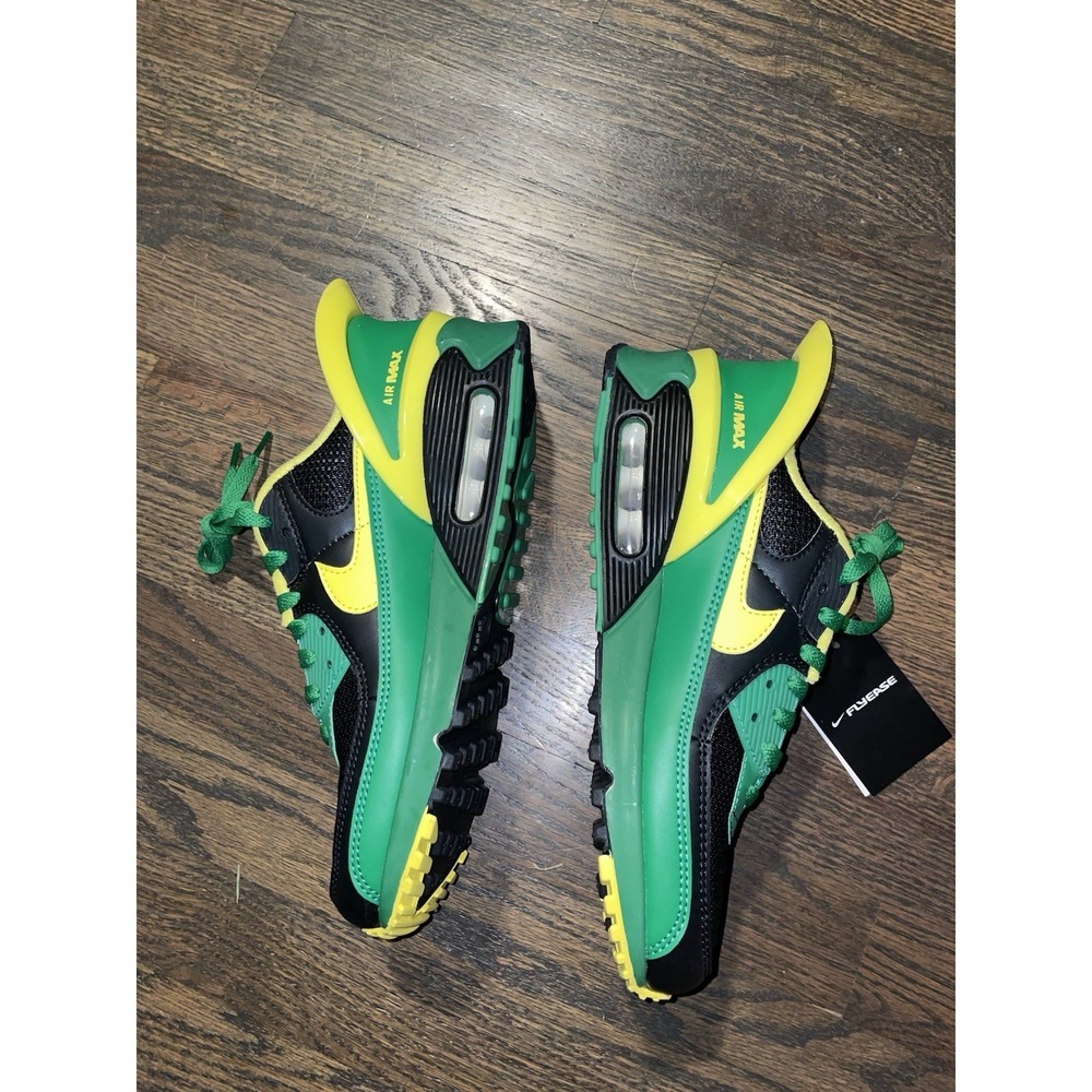 Pre-owned Nike Air Max 90 Flyease Oregon Ducks Low Cut Black/Green Men's US 9 - Picture 6 of 12
